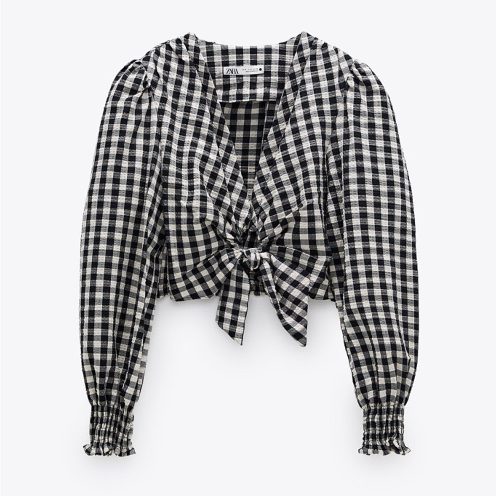 Zara Gingham Blouse